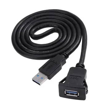 Кабел за закрепване, USB 3.0 USB удължителен кабел вълни, Кабел за закрепване на панела, за автомобили, лодки, мотоциклети и много други (3,3 ft / 1 м)