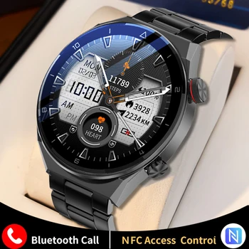 Мъжки Смарт Часовници AMOLED 454*454 Екран, NFC Спортни Умен Часовник Bluetooth Предизвикателство Push Съобщение Водоустойчив Android, IOS На Ръчни Часовника